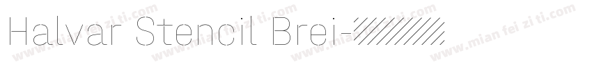 Halvar Stencil Brei字体转换